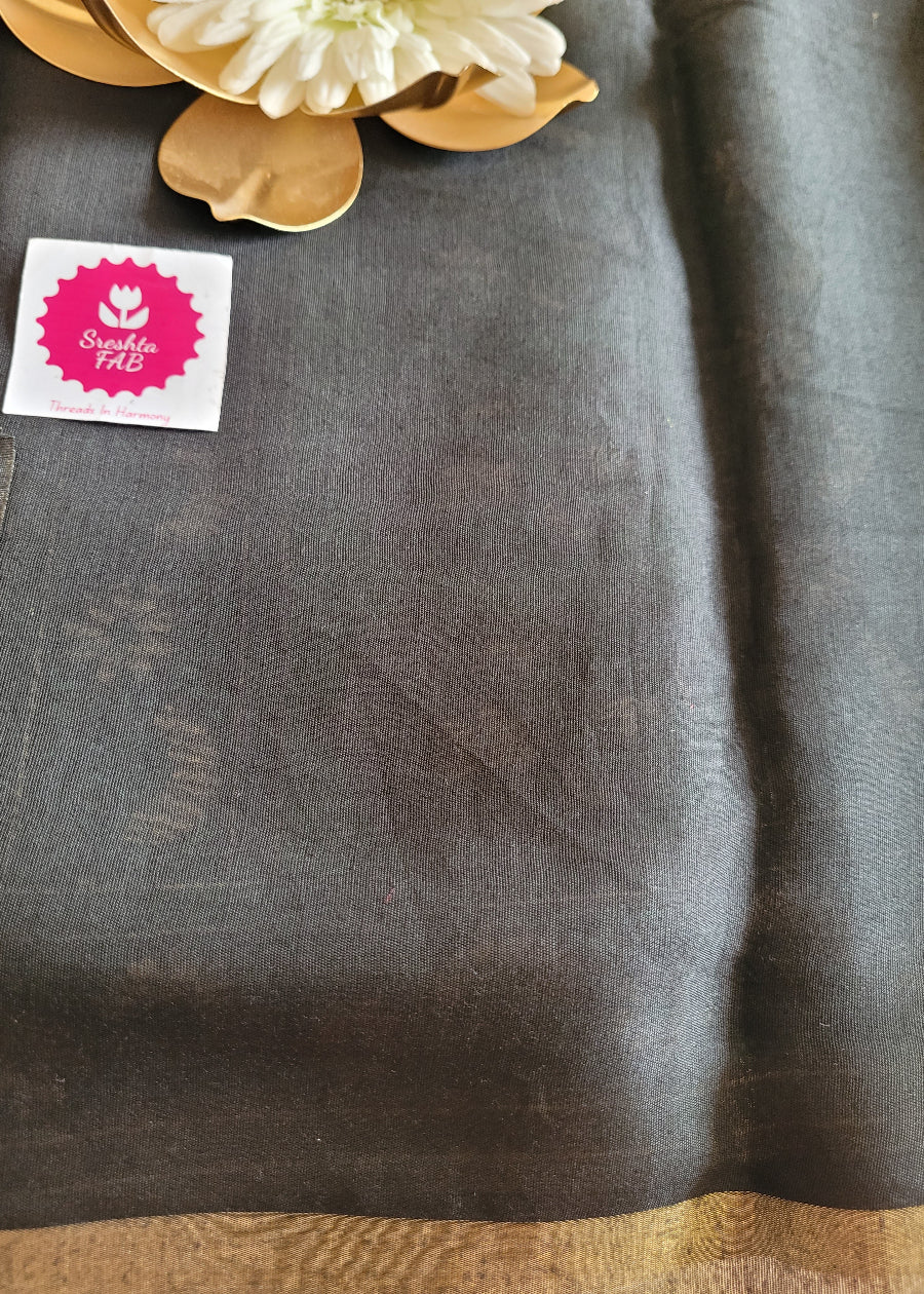 Casual wear saree - Beige and Grey Floral