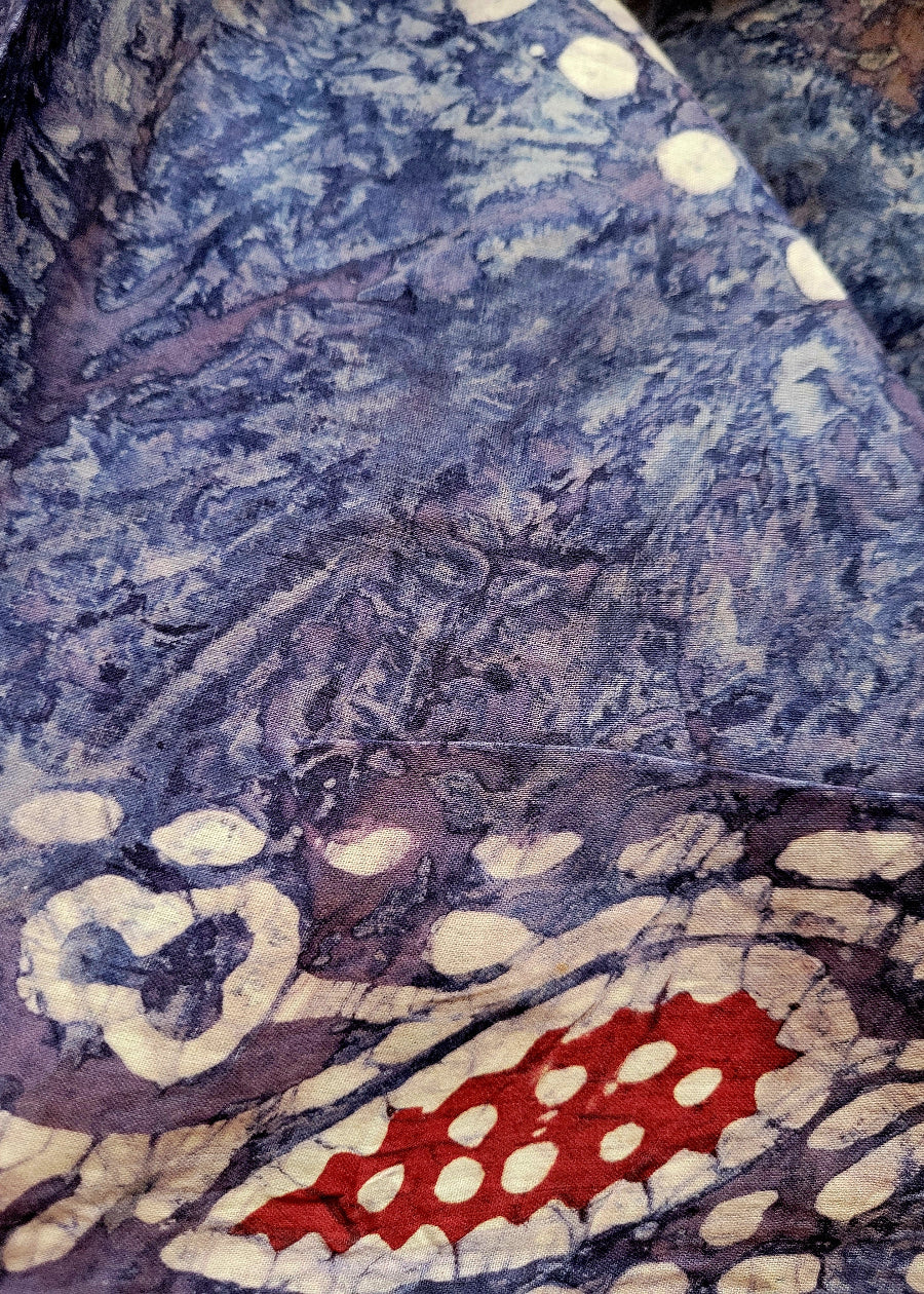 Denim Blue Pure Cotton Saree- Jaipur