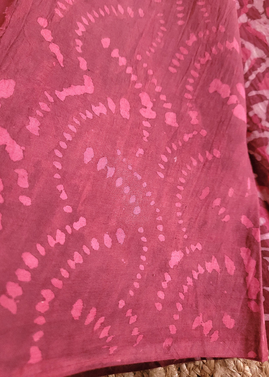 Mauve Pink Pure Cotton Saree- Jaipur