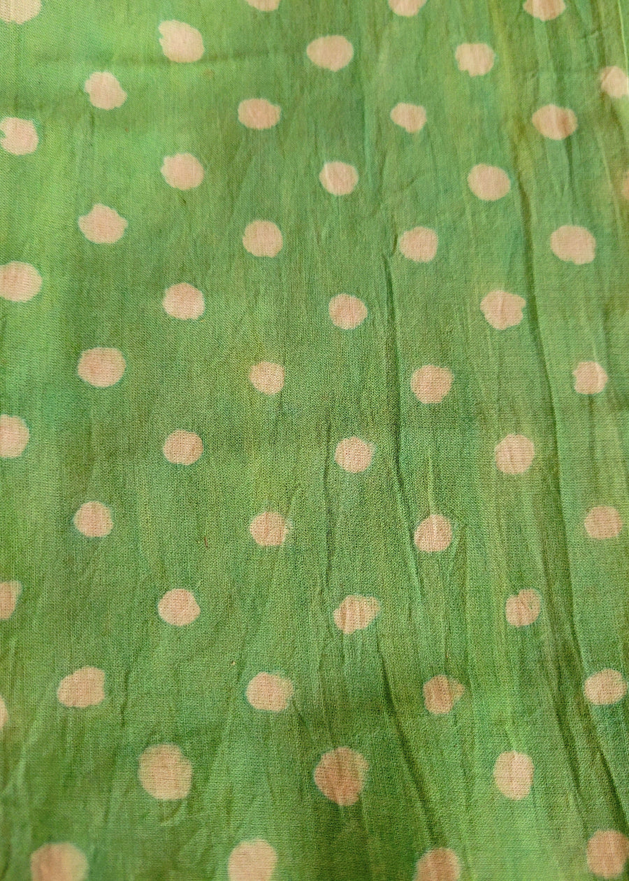 Sage Green Pure Cotton Saree- Jaipur