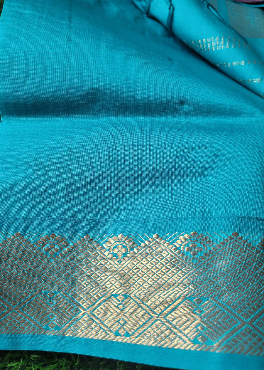 Maroon And Rama Green Pure Silk cotton Saree-TN