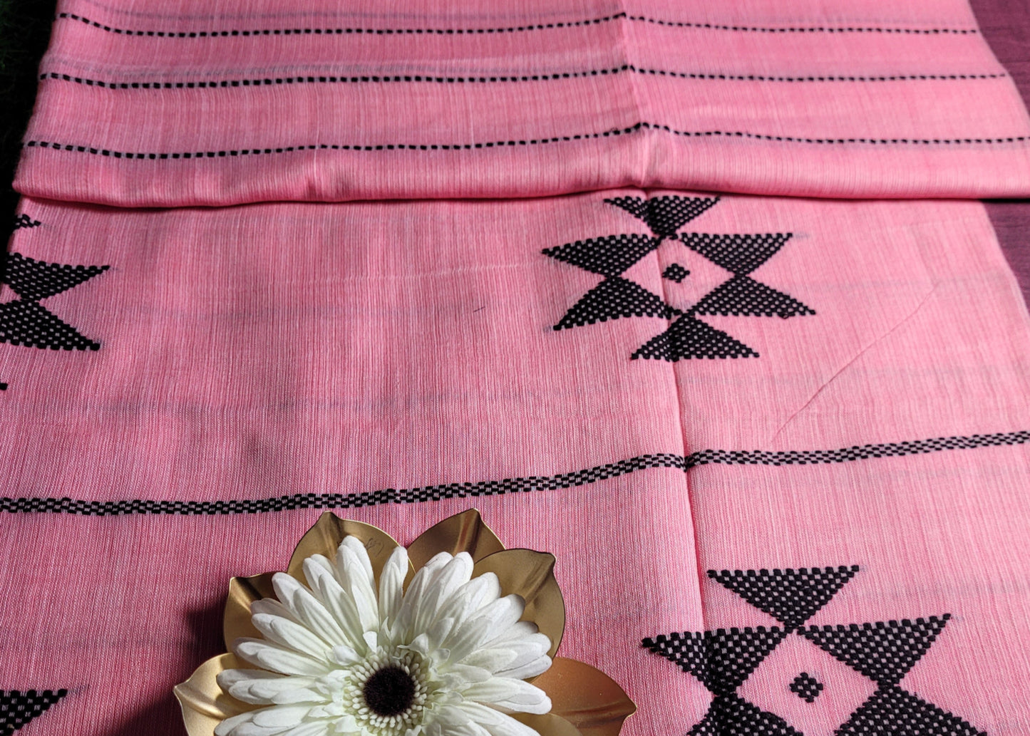 Light Pink Soft Cotton Saree-Bengal