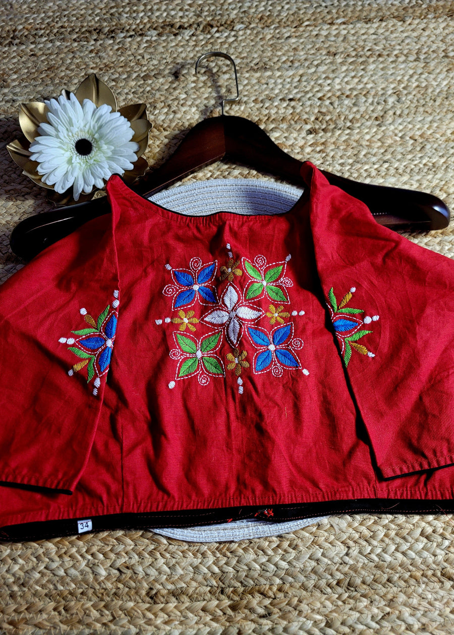 Dark Red Blouse- Size 40