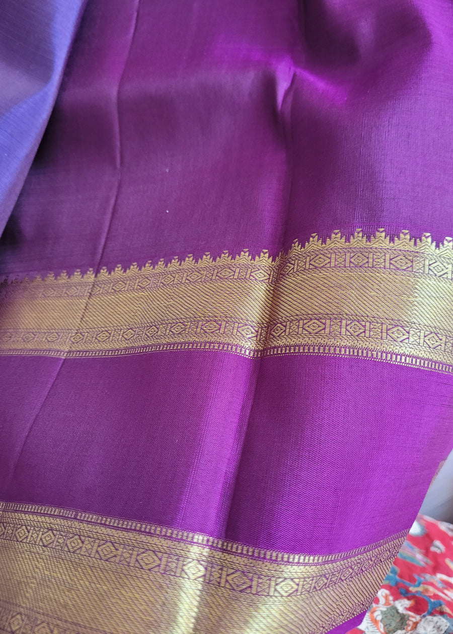 Purple And Mauve Pure Kanchipuram Silk Saree - TN