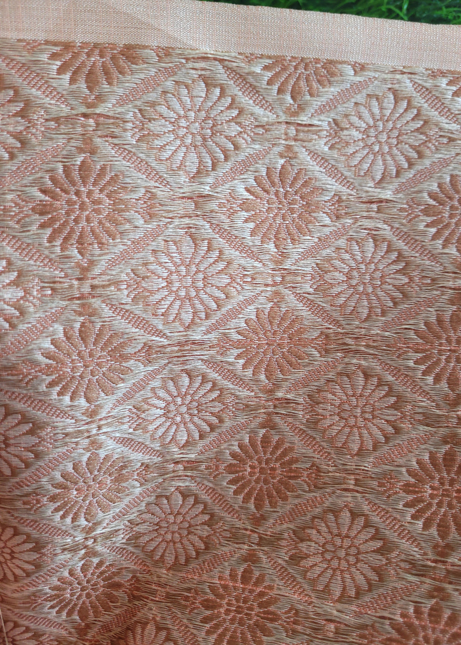 Peach Colour Banarasee Kota Saree- Banaras