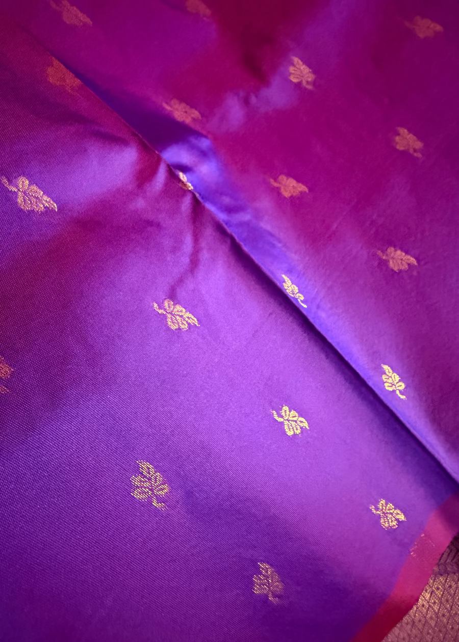 Purple Semi Silk Saree- TN