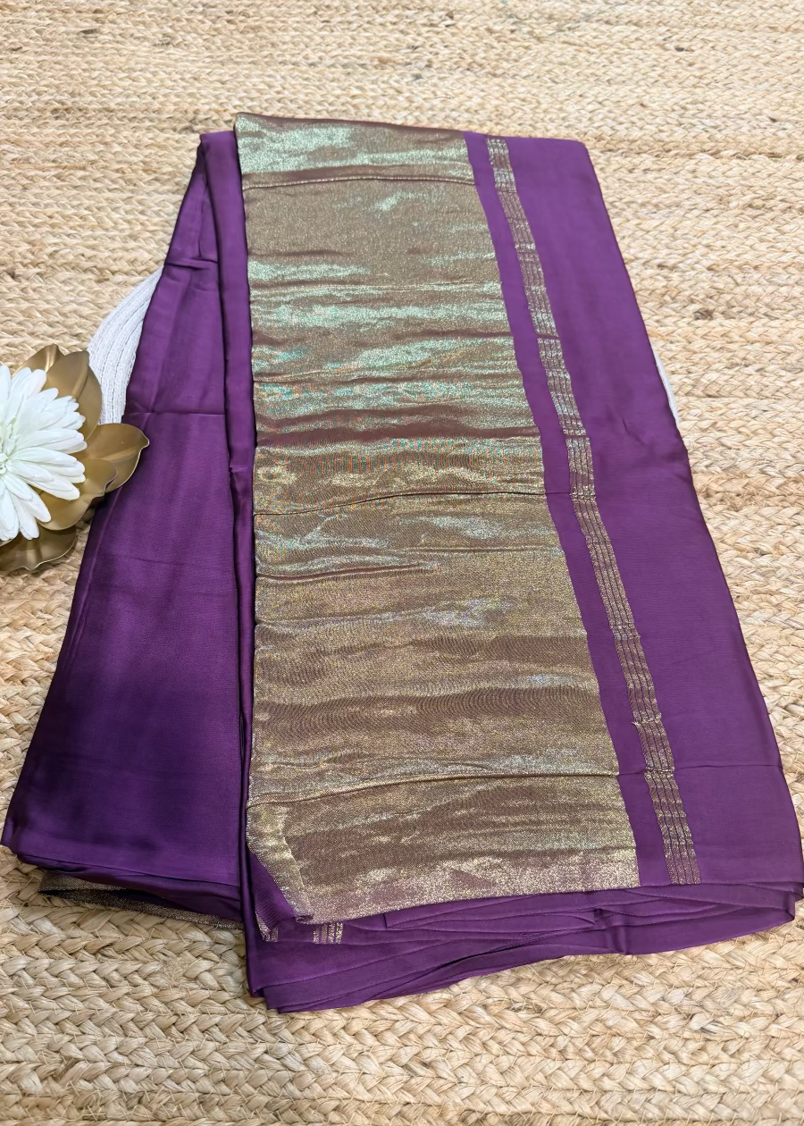 Wine Colour Pure Modal Silk - Gujarat