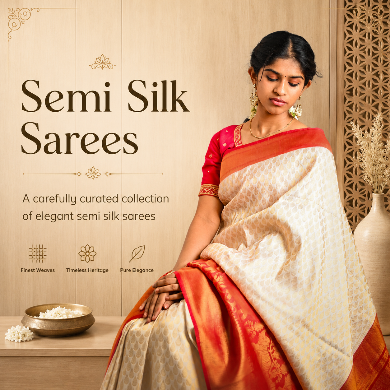 Semi Silk Sarees