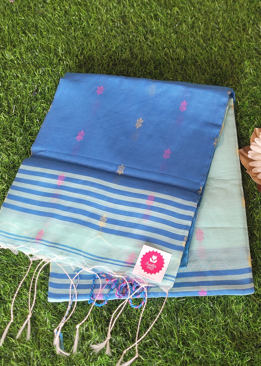 Casual wear saree - Light Blue
