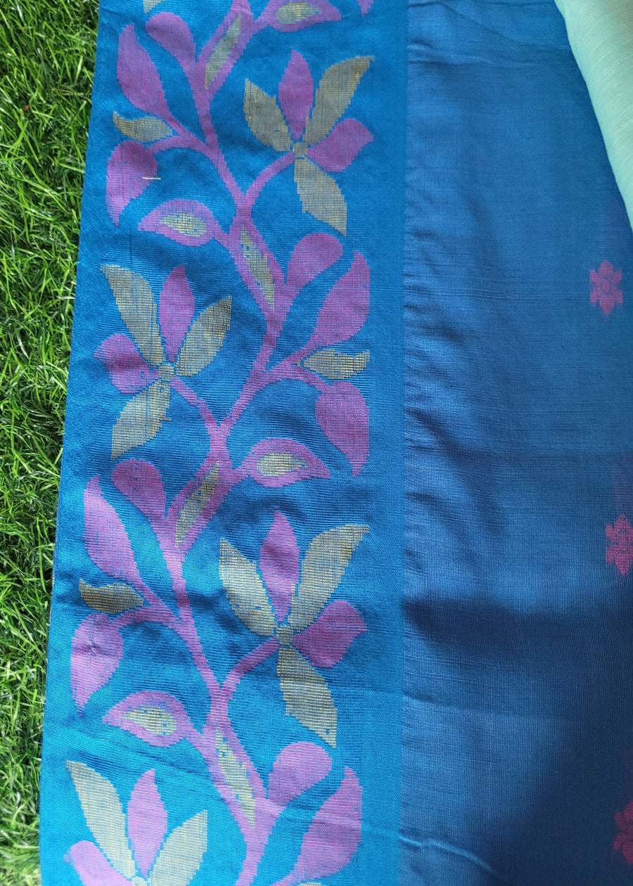 Casual wear saree - Light Blue
