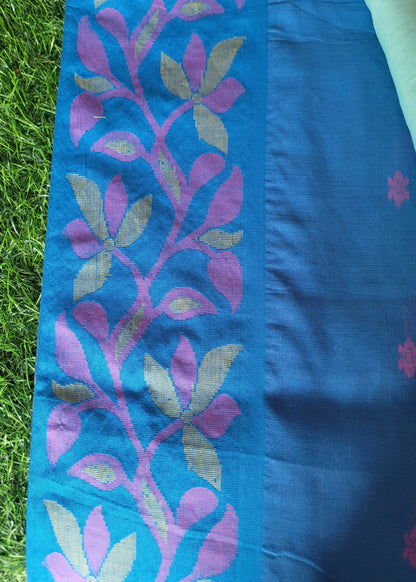 Casual wear saree - Light Blue