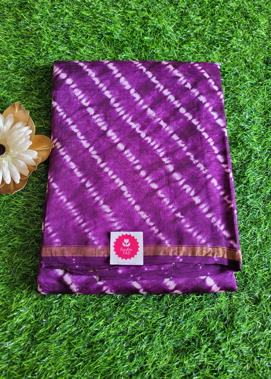 Purple Chanderi Silk Cotton- Rajastan