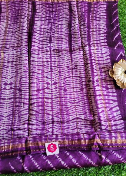 Purple Chanderi Silk Cotton- Rajastan