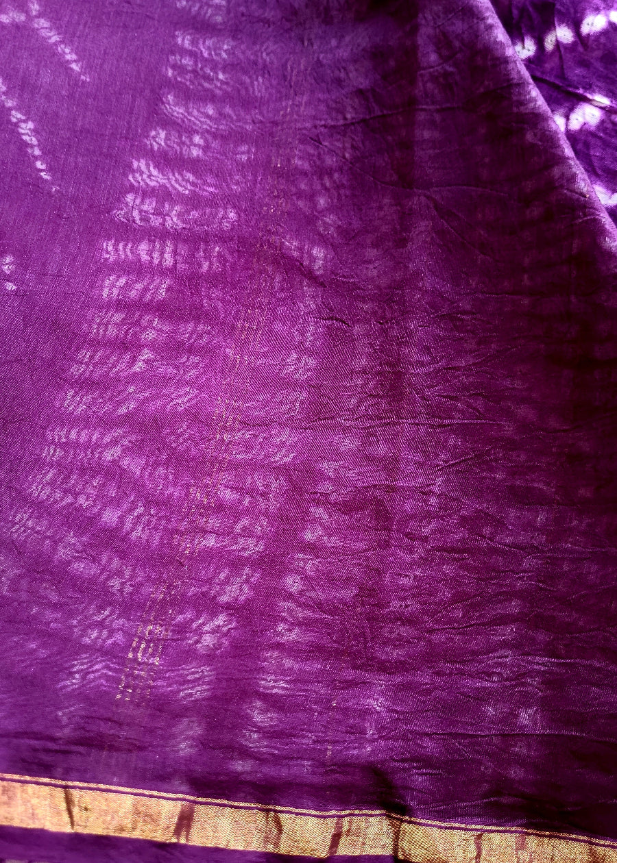 Purple Chanderi Silk Cotton- Rajastan