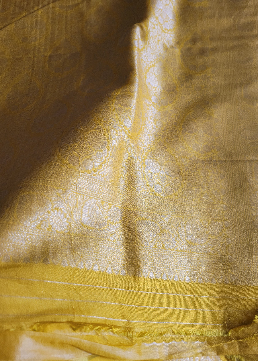 Yellow Semi Silk Saree -Karnataka
