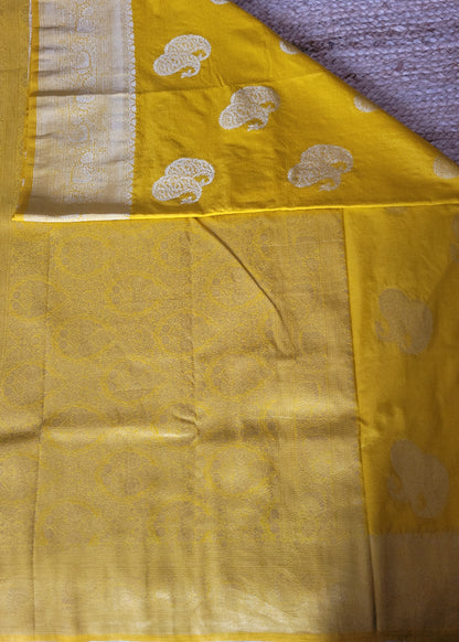 Yellow Semi Silk Saree -Karnataka