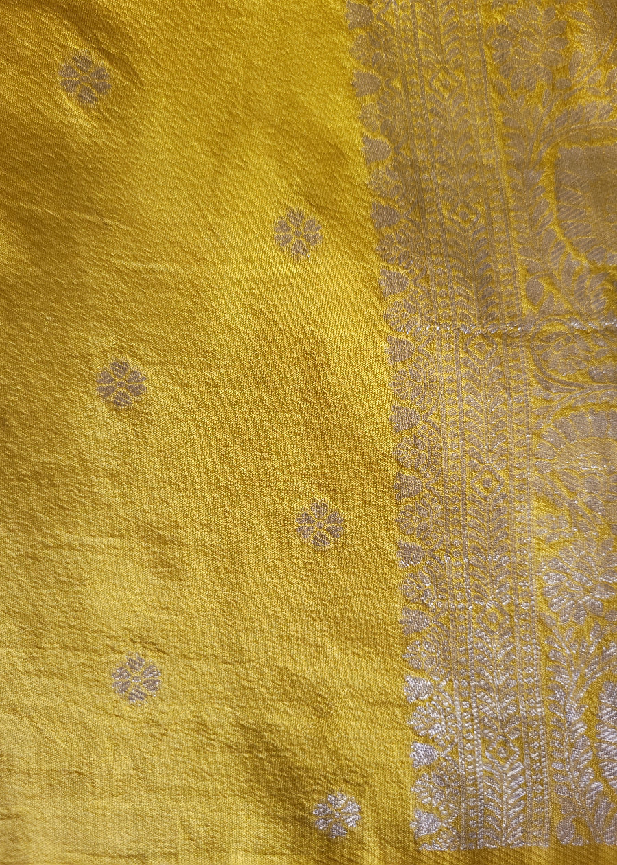 Yellow Semi Silk Saree -Karnataka