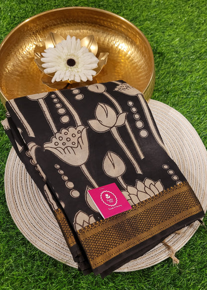 Pichwai Print Chennuri Silk Saree - Andhra