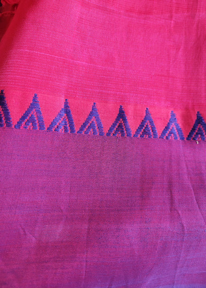 Violet And Royal Blue Dual Tone Mangalgiri Silk- Andhra