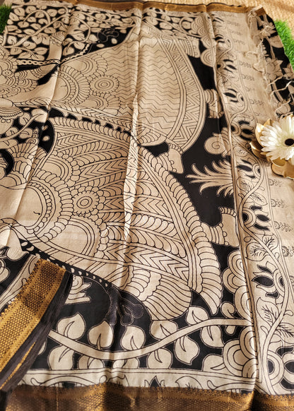 Pichwai Print Chennuri Silk Saree - Andhra