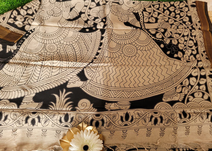 Pichwai Print Chennuri Silk Saree - Andhra