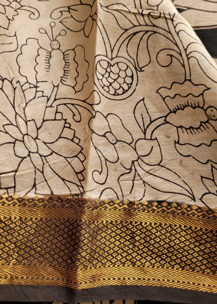 Pichwai Print Chennuri Silk Saree - Andhra