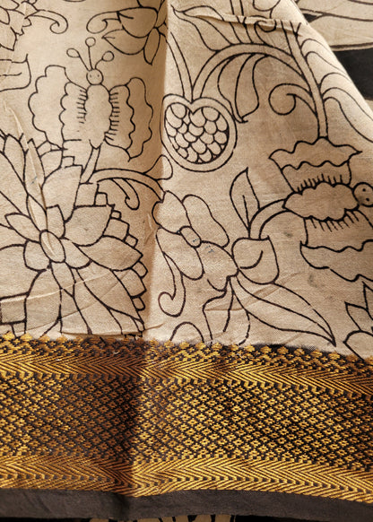 Pichwai Print Chennuri Silk Saree - Andhra