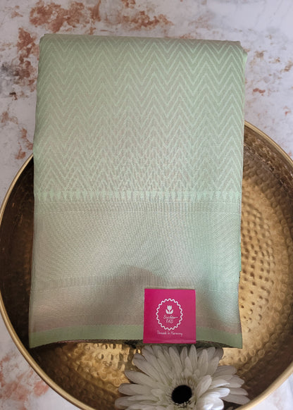 Semi Kanchi Silk Saree In Light Green-TN