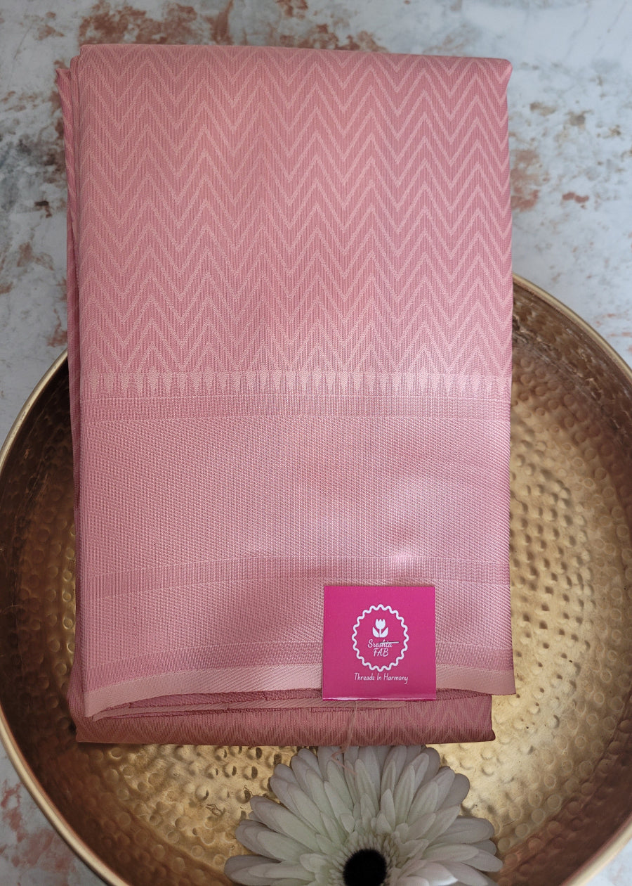 Semi Kanchi Semi Silk Saree In Pink- TN