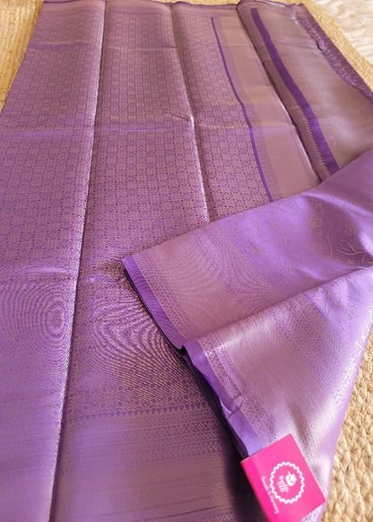 Light Violet Semi Kanchi Silk Saree- TN