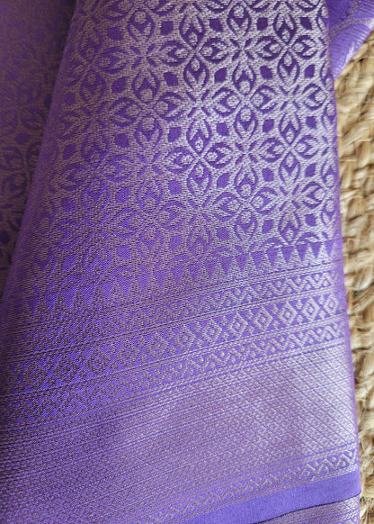 Light Violet Semi Kanchi Silk Saree- TN
