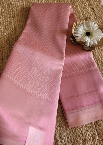 Semi Kanchi Semi Silk Saree In Pink- TN