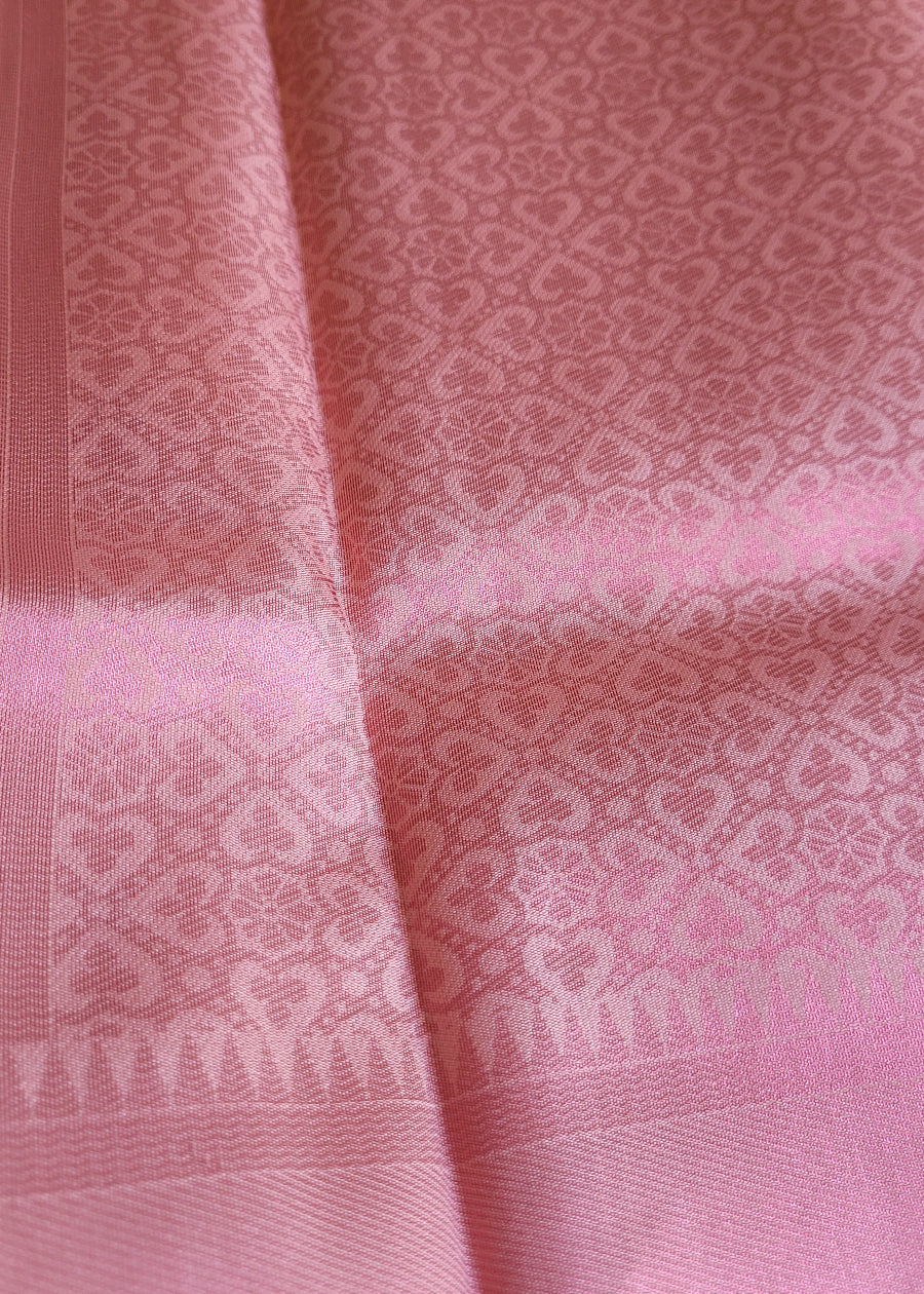 Semi Kanchi Semi Silk Saree In Pink- TN