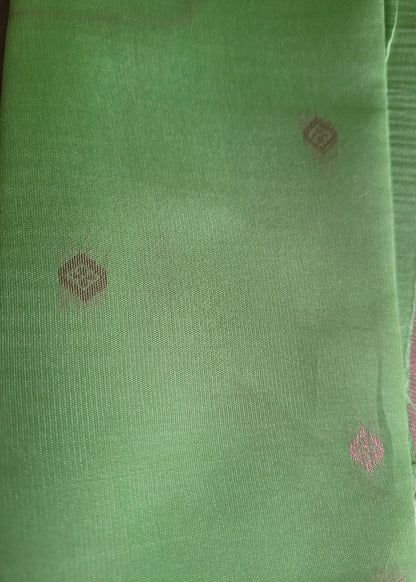 Semi Kanchi Silk Saree In Light Green-TN