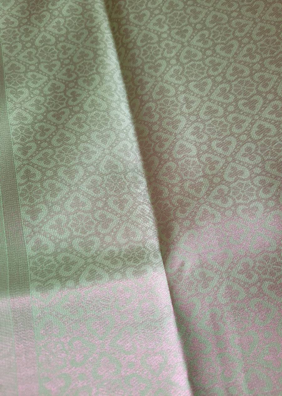 Semi Kanchi Silk Saree In Light Green-TN