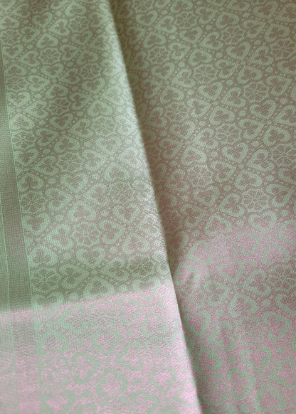 Semi Kanchi Silk Saree In Light Green-TN