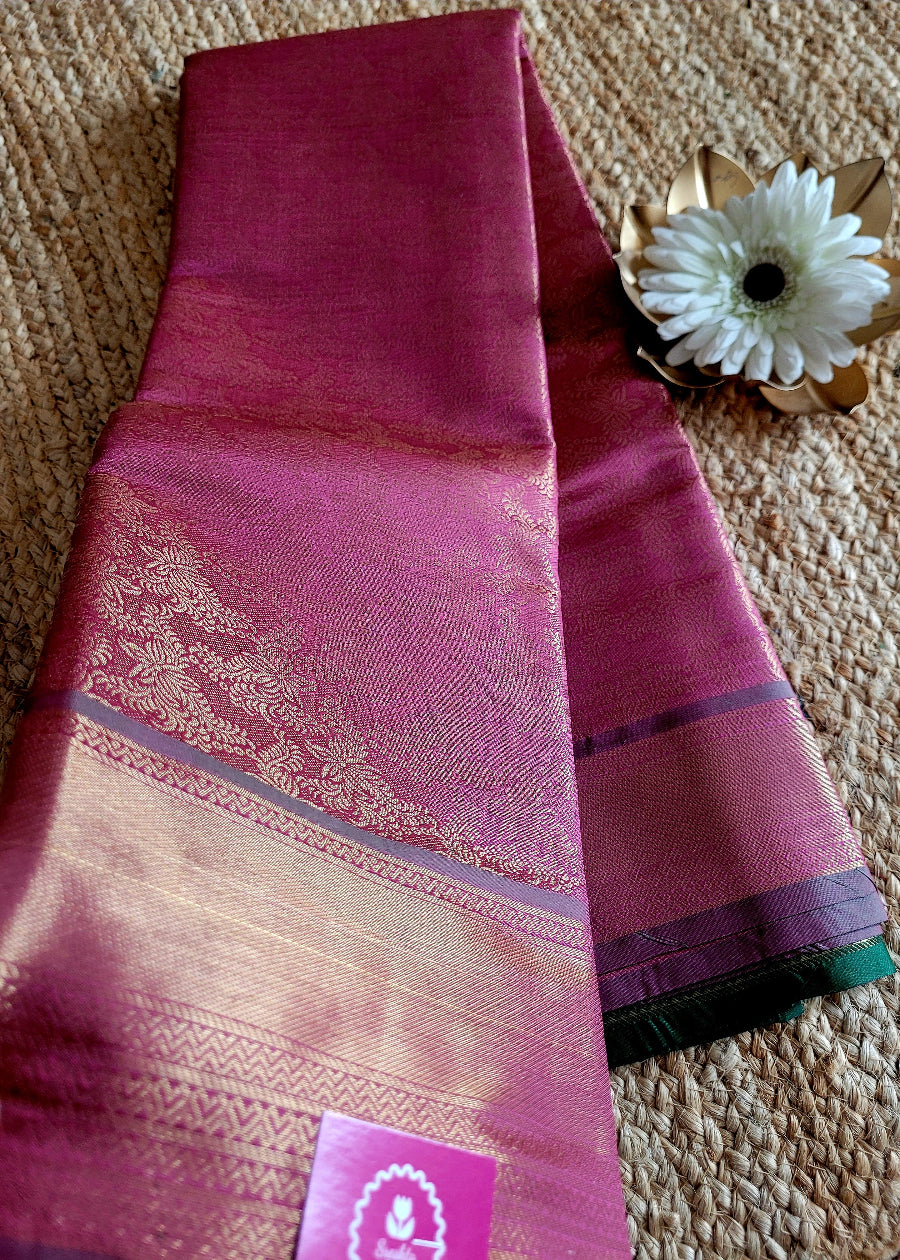 Brown Semi Kanchi Silk Saree- TN