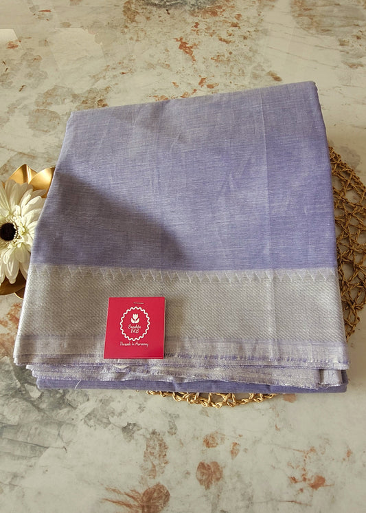 Lavender Colour Mangalgiri Cotton Saree- Andhra