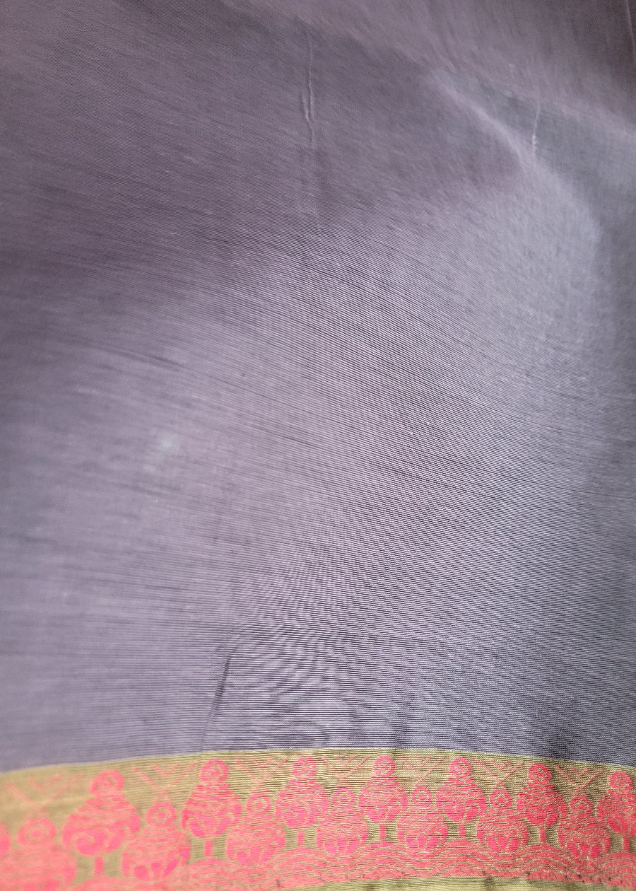 Pale Violet Negamam Cotton Saree- TN