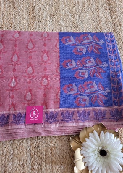 Negamam Cotton Saree in Pink And Violet- TN