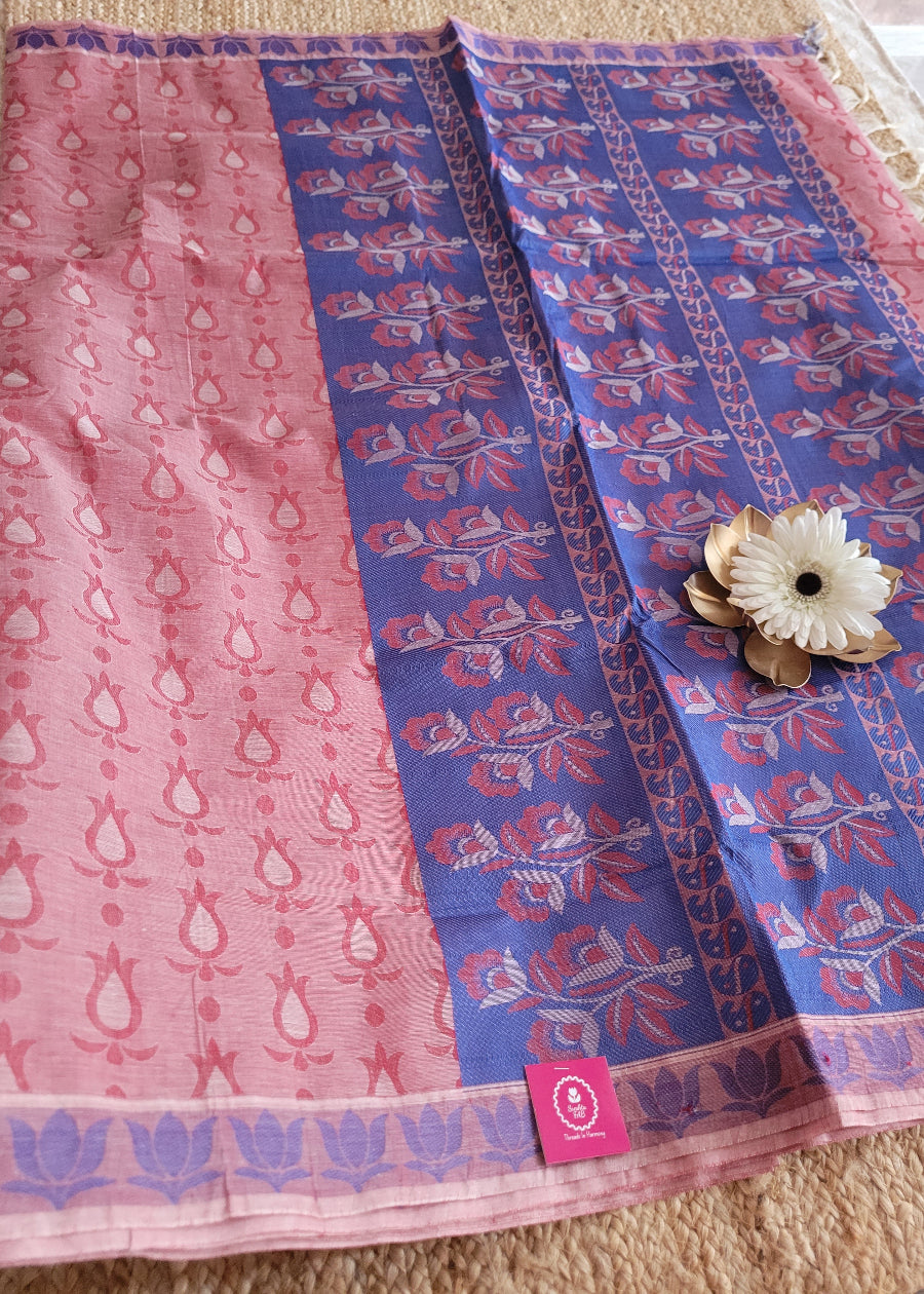 Negamam Cotton Saree in Pink And Violet- TN