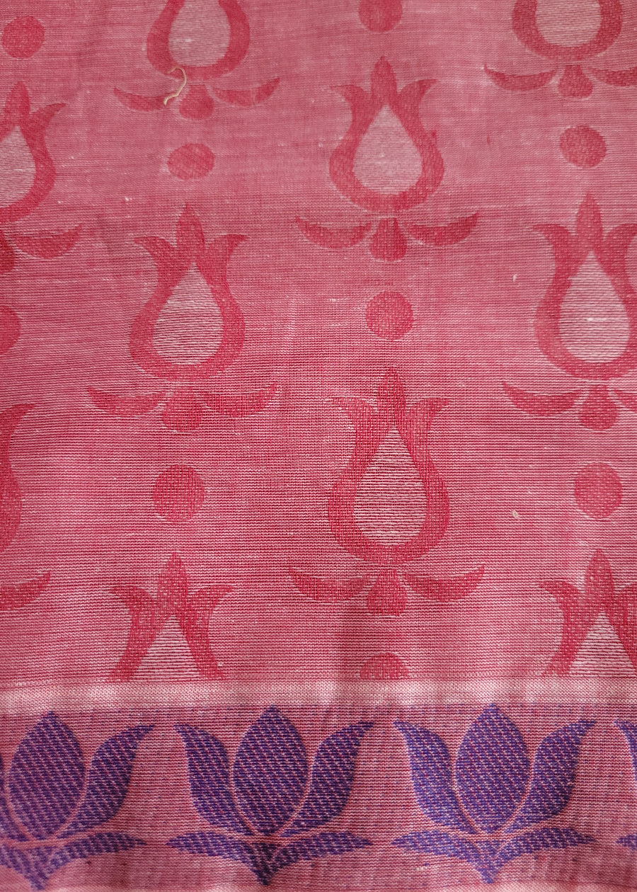 Negamam Cotton Saree in Pink And Violet- TN
