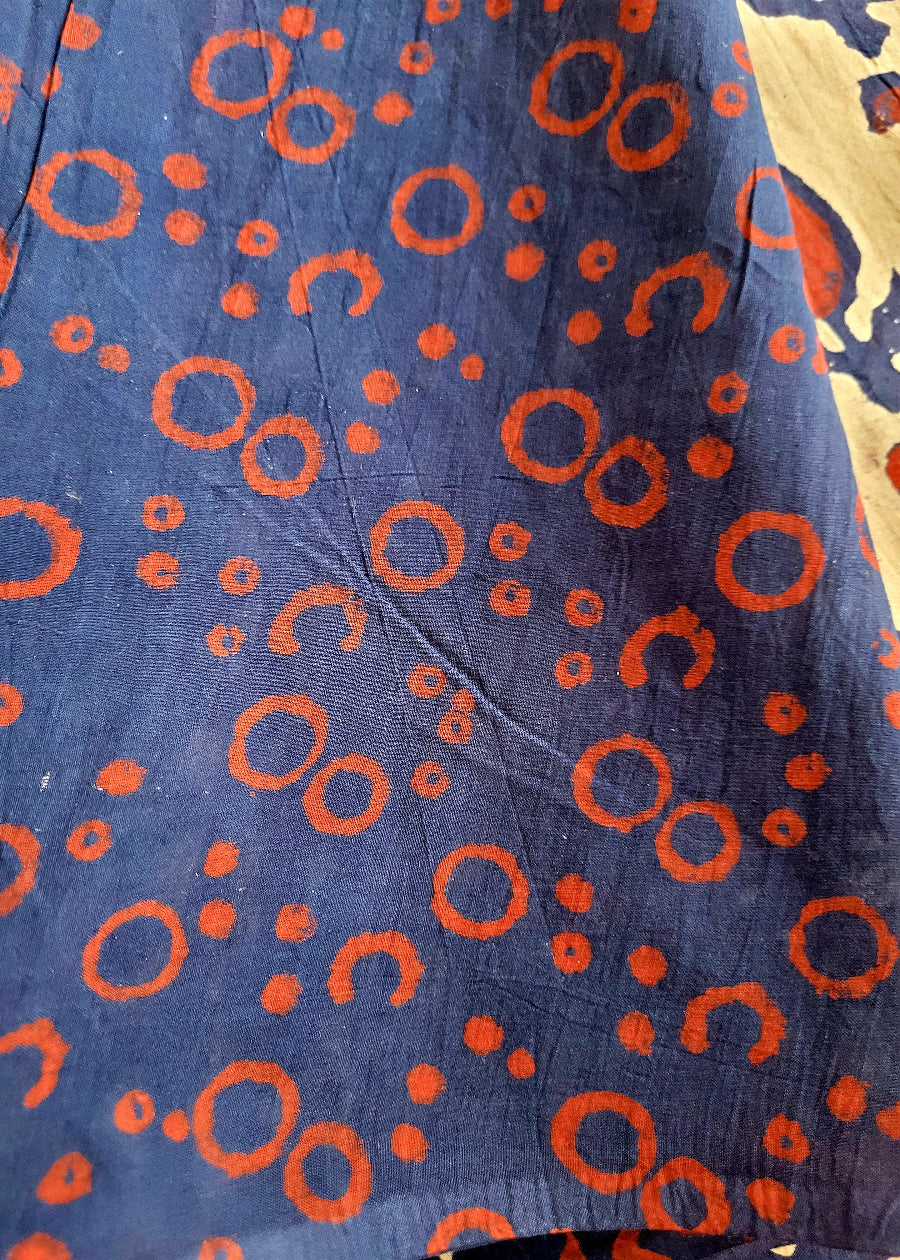 Beige And Maroon Pure Cotton Saree- Jaipur