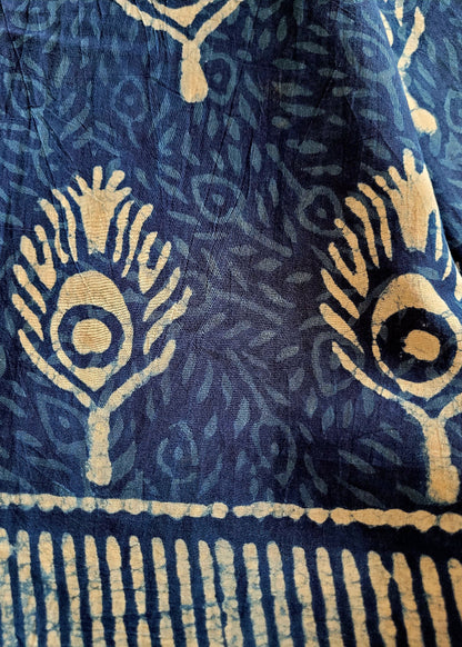 Indigo Colour Pure Cotton Saree- Jaipur