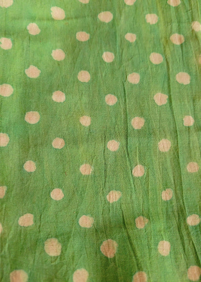 Sage Green Pure Cotton Saree- Jaipur