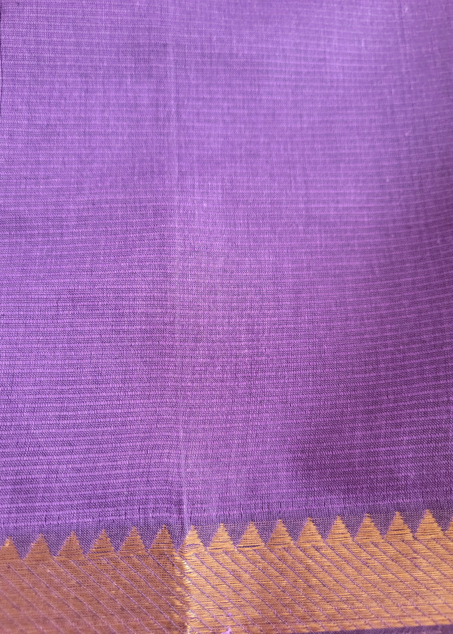 Mangalgiri Cotton Saree In Violet Colour- Andhra