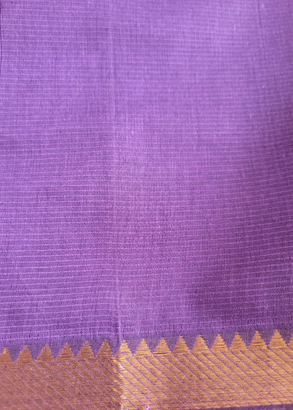 Mangalgiri Cotton Saree In Violet Colour- Andhra