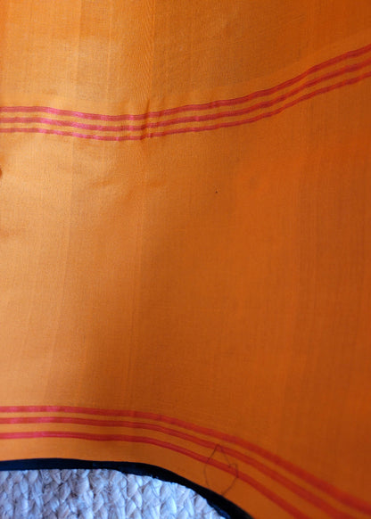 Check Design Black And Yellow Silk Cotton Saree-TN