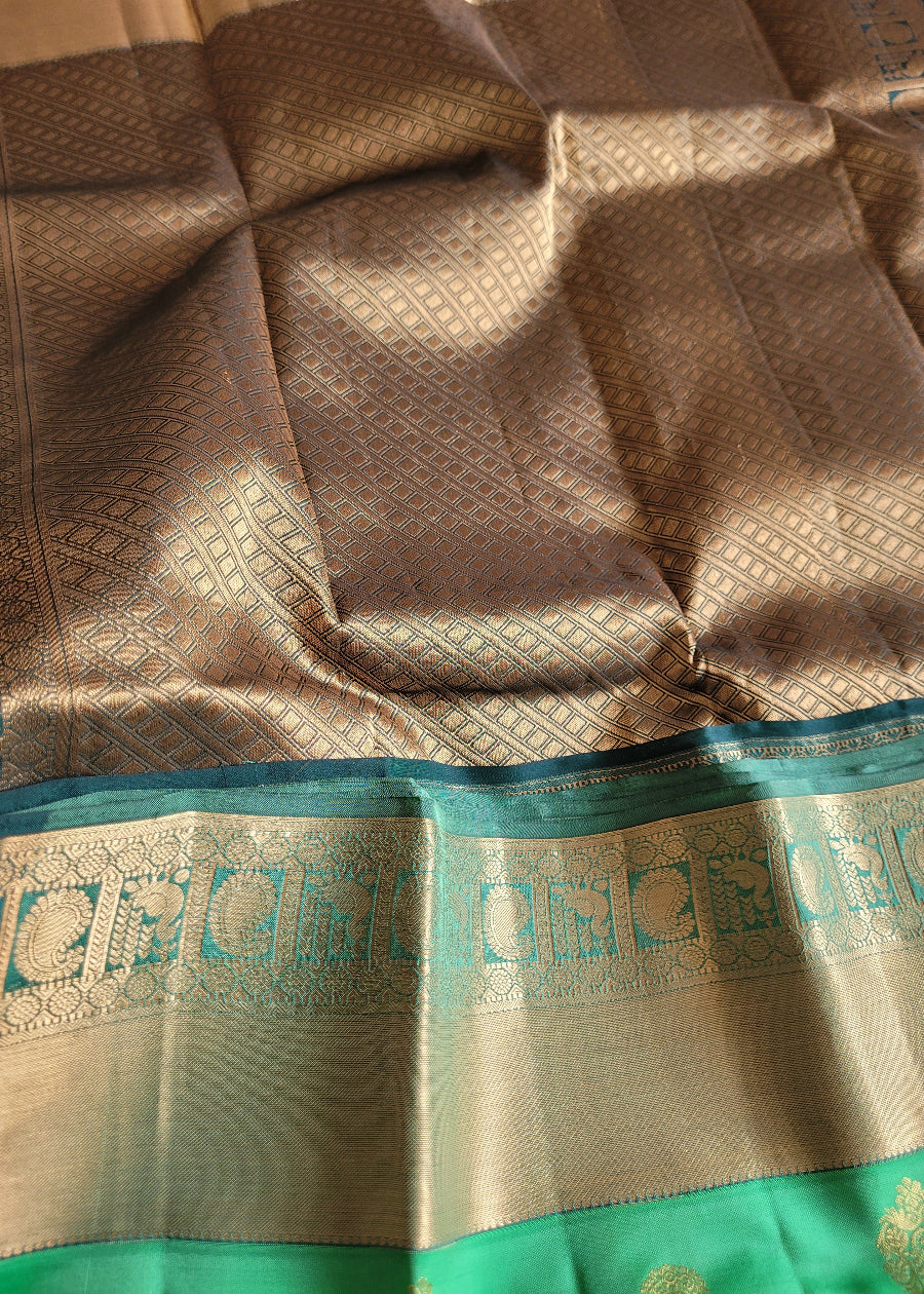 Green Kanchipuram  Silk Saree - TN