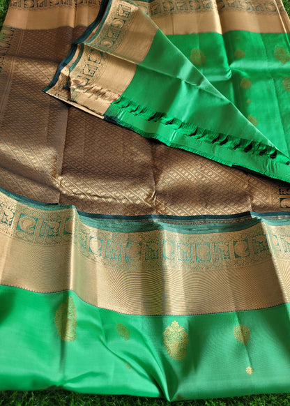 Green Kanchipuram  Silk Saree - TN